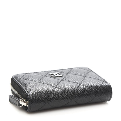 Chanel Caviar Quilted Zip Coin Purse Black 4 of 8