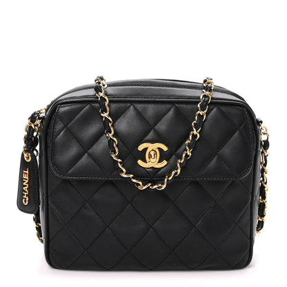 Chanel Lambskin Quilted Camera Case Black 1 of 10