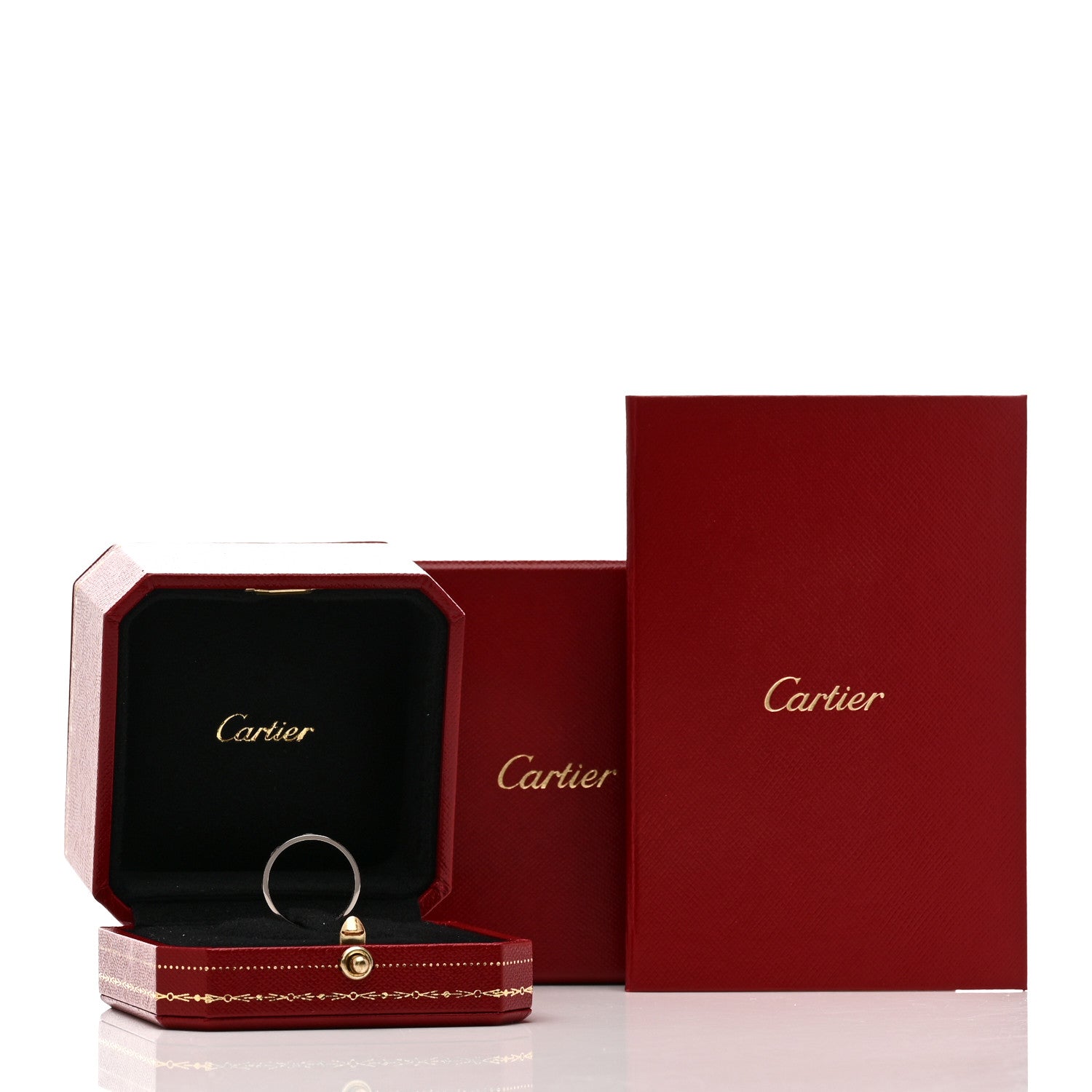 Cartier 18K White Gold 3.5mm LOVE Wedding Band Ring 54 6.75 5 of 5