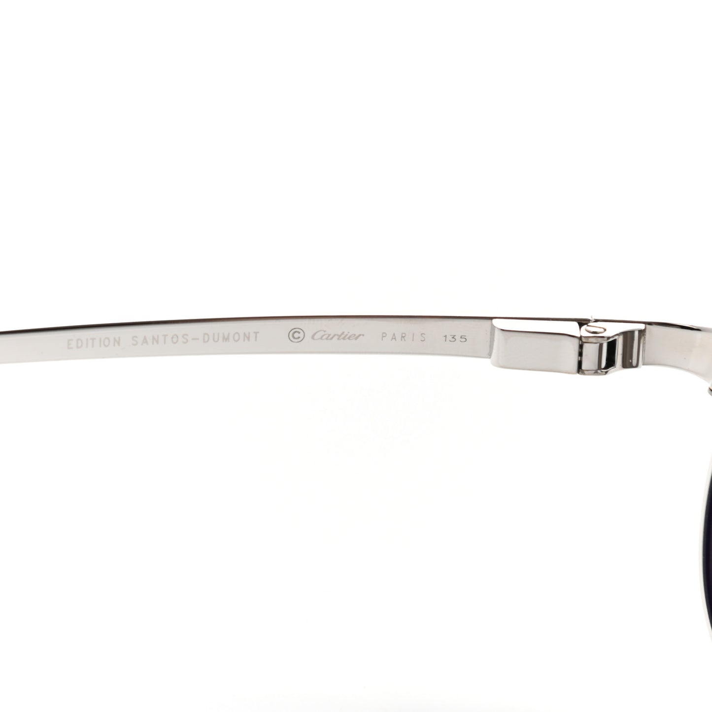 Santos de Cartier 135 Sunglasses Silver Black