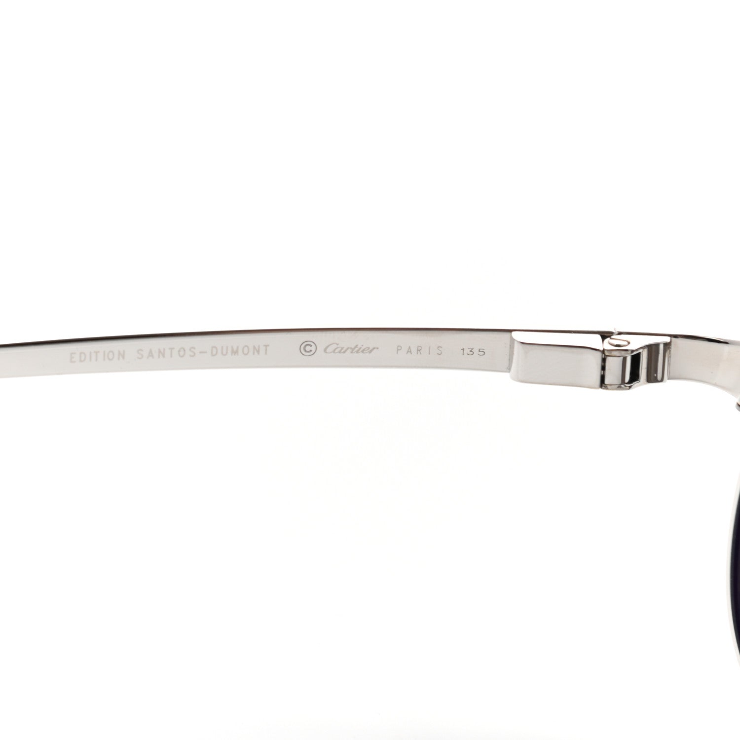 Cartier Santos de Cartier 135 Sunglasses Silver Black 5 of 7
