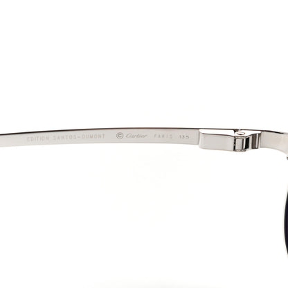 Cartier Santos de Cartier 135 Sunglasses Silver Black 5 of 7