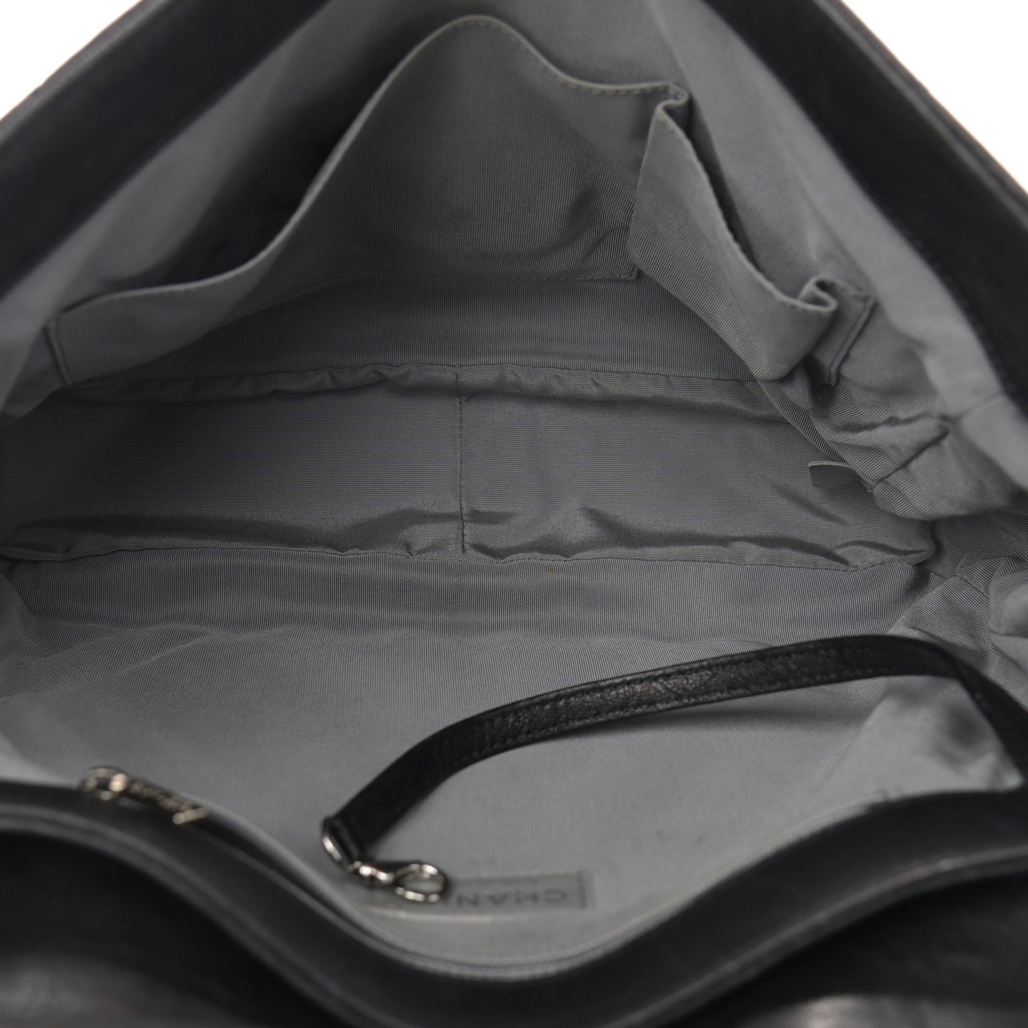 Washed Lambskin Quilted Maxi Chain Around Flap Black