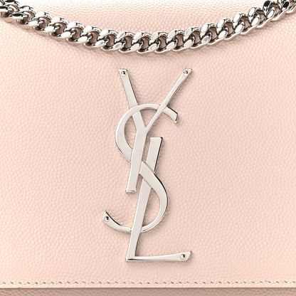 Saint Laurent Grain De Poudre Small Monogram Kate Satchel Marble Pink 7 of 11