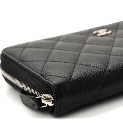 Chanel Caviar Quilted Large Gusset Zip Around Wallet Black 10 of 12