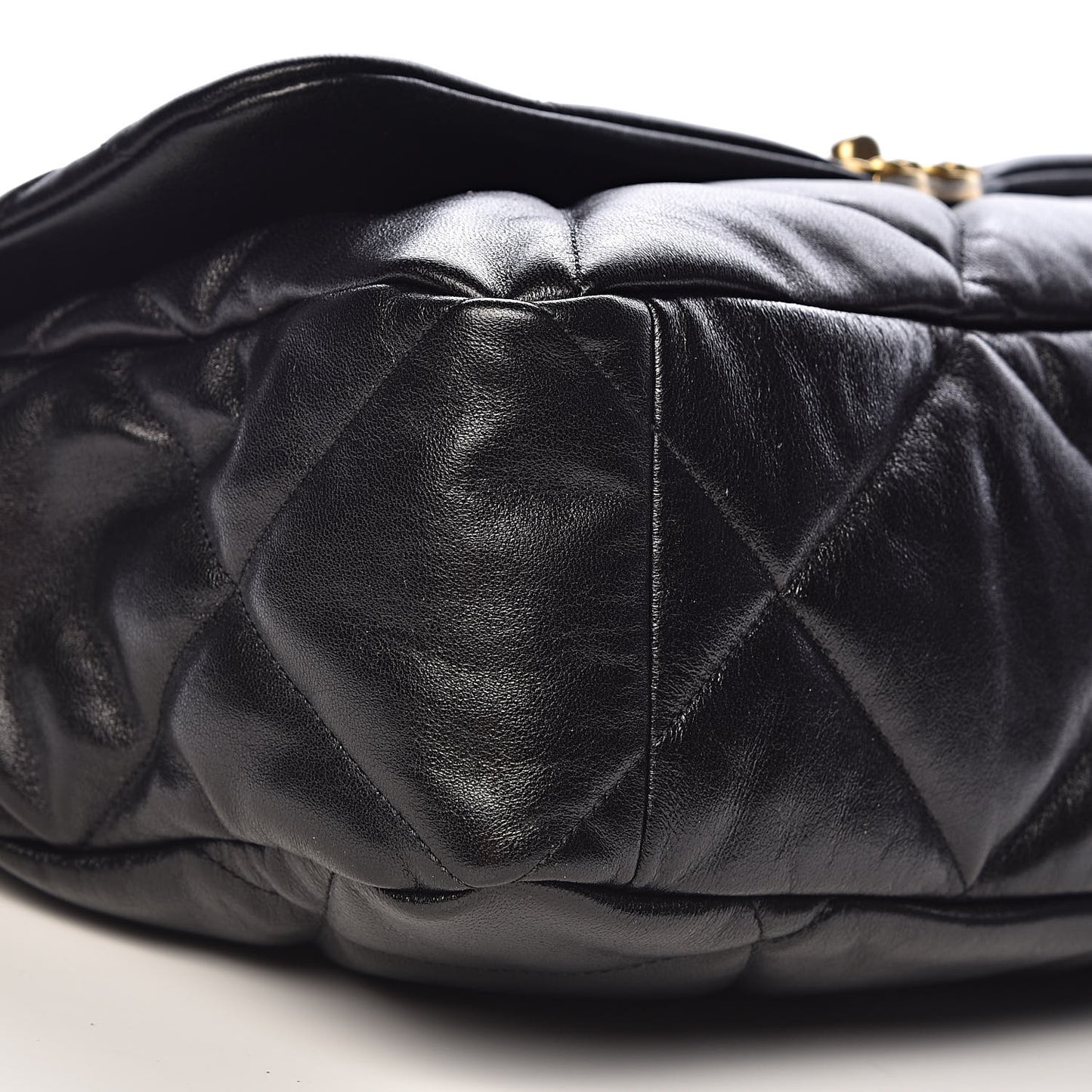 Goatskin Quilted Maxi 19 Flap Black