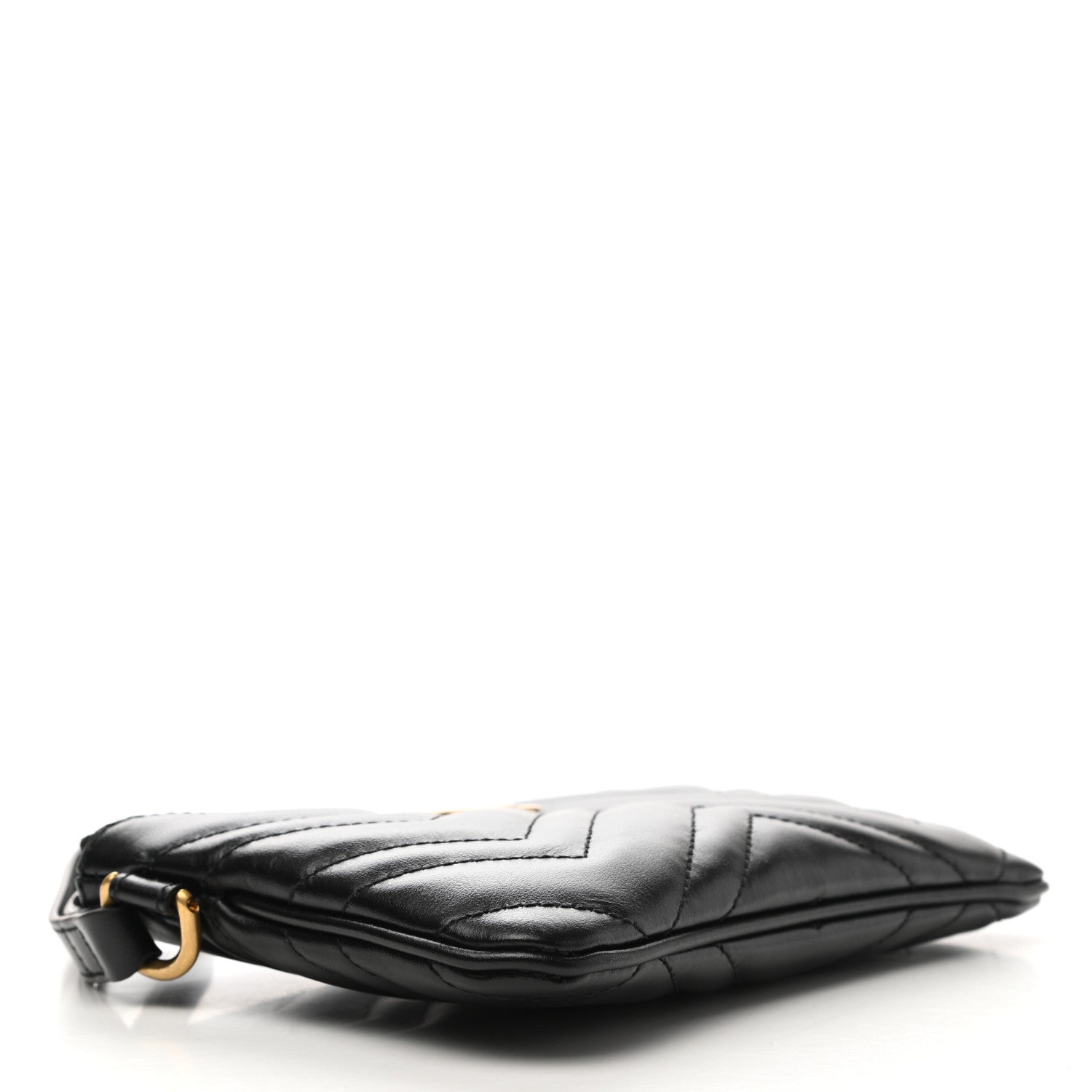 Gucci Calfskin Matelasse GG Marmont Wrist Wallet Black 4 of 10