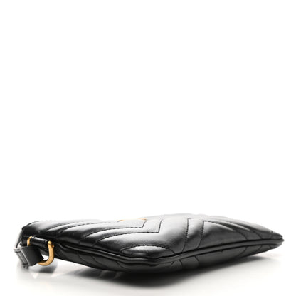 Gucci Calfskin Matelasse GG Marmont Wrist Wallet Black 4 of 10