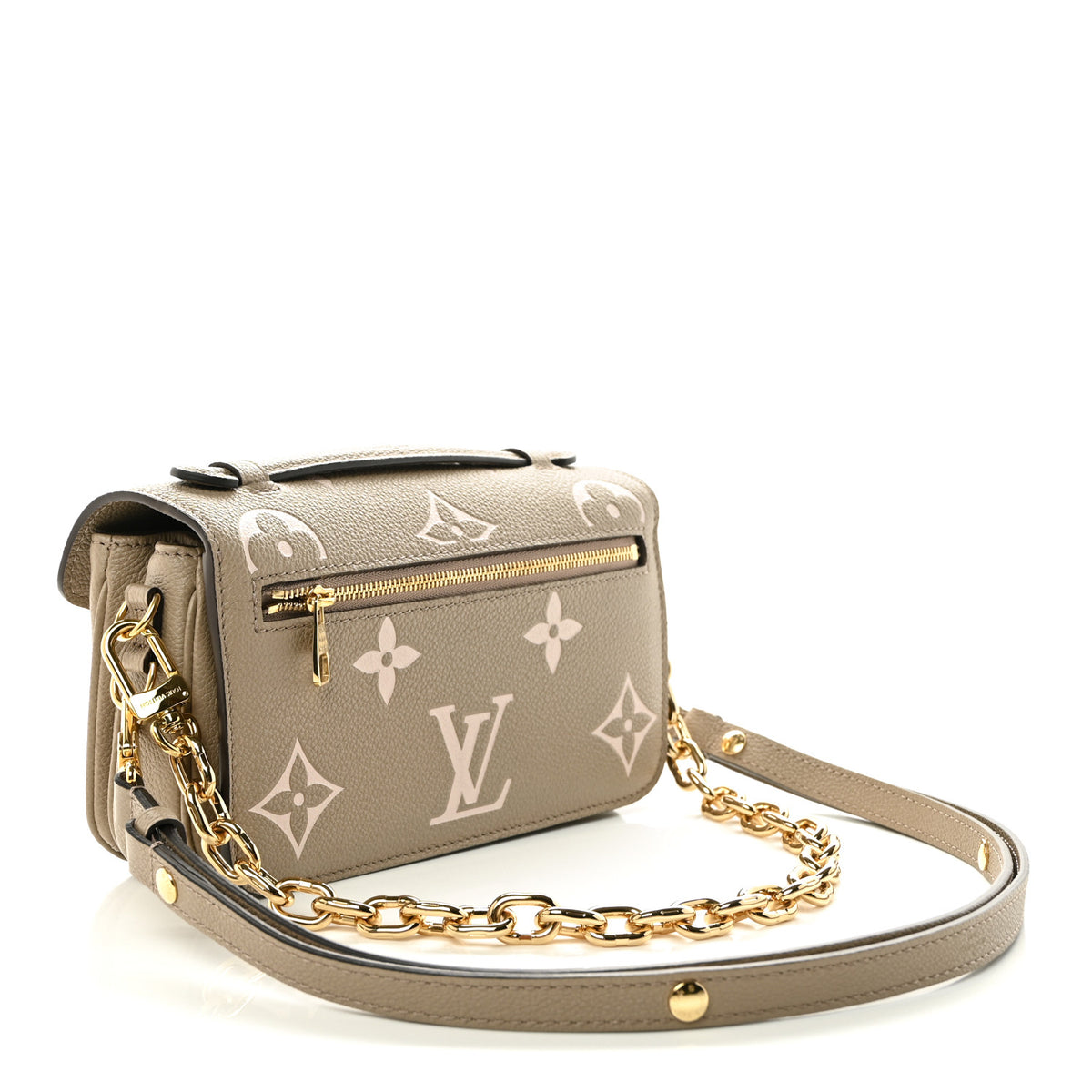 Louis Vuitton Empreinte Monogram Giant Pochette Metis East West Tourterelle Creme 3 of 10