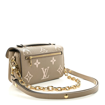 Louis Vuitton Empreinte Monogram Giant Pochette Metis East West Tourterelle Creme 3 of 10