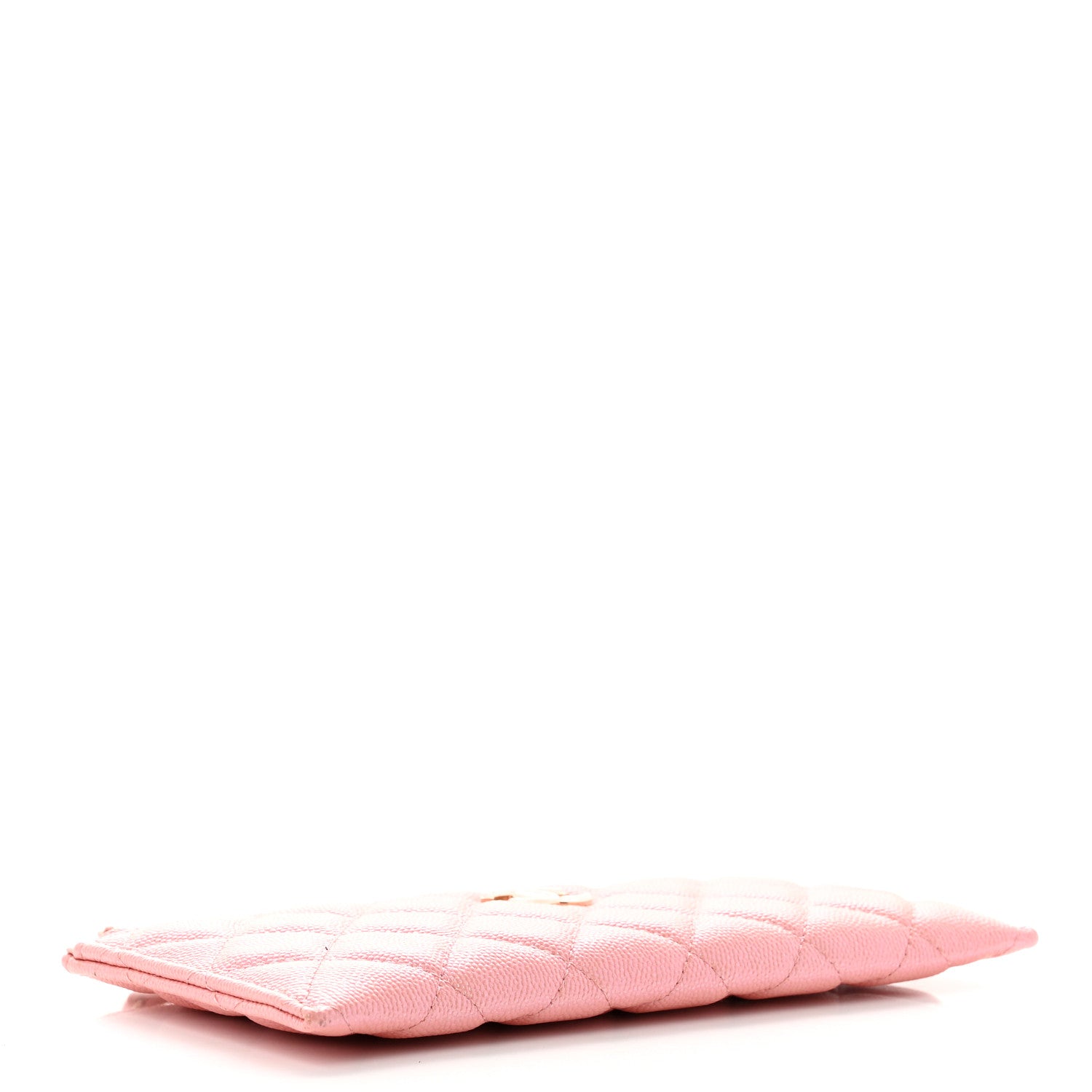 Chanel Iridescent Caviar Quilted Classic Zip Pouch Rose Pink 4 of 7