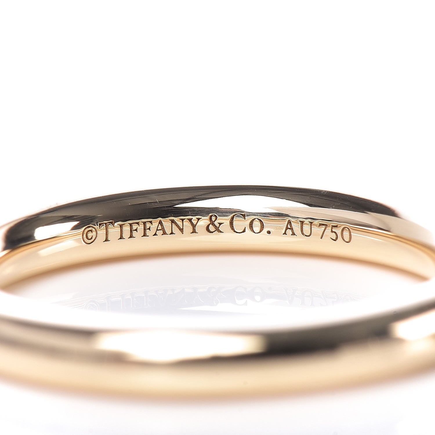 Tiffany 18K Yellow Gold Circle Tag Ring 49 5 4 of 5