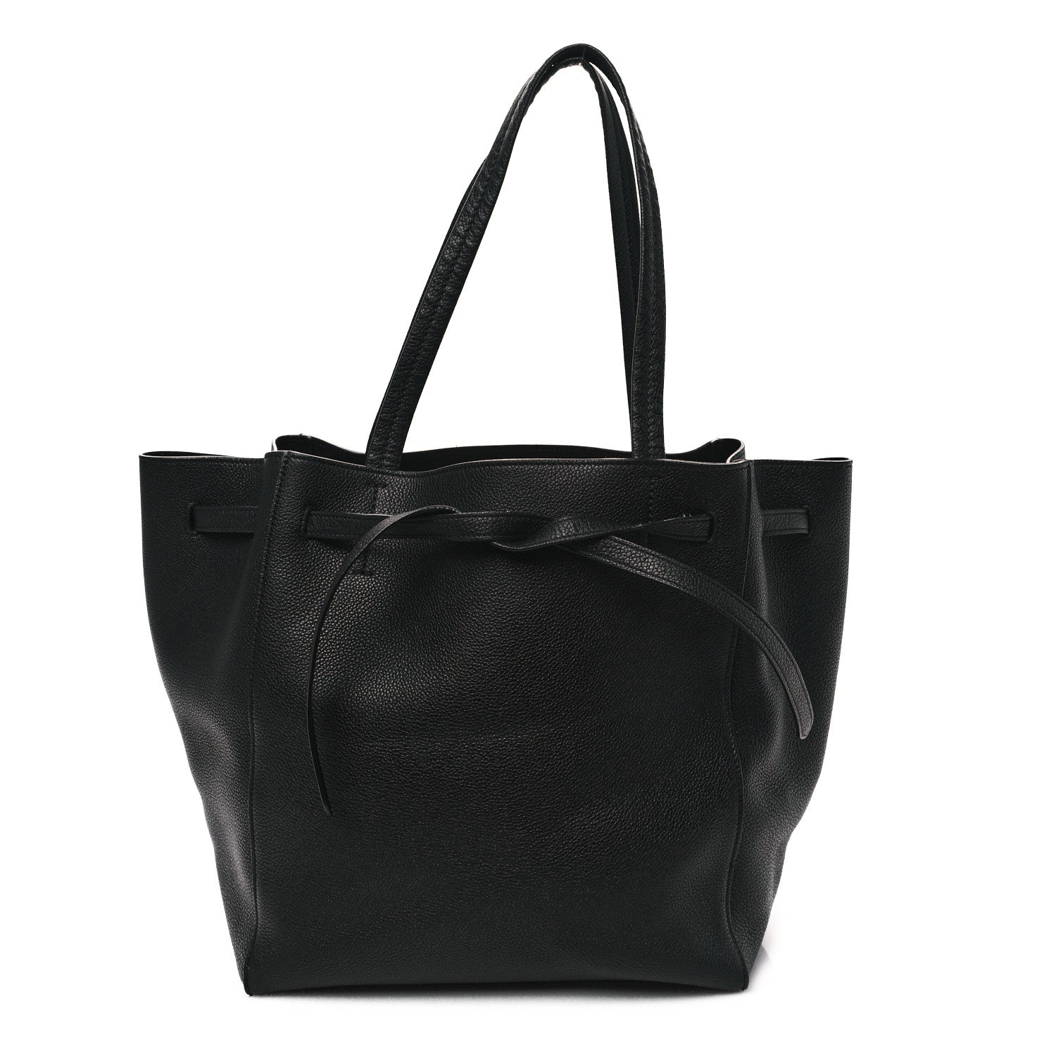 Celine Soft Grained Calfskin Medium Belt Cabas Phantom Black 1 of 13