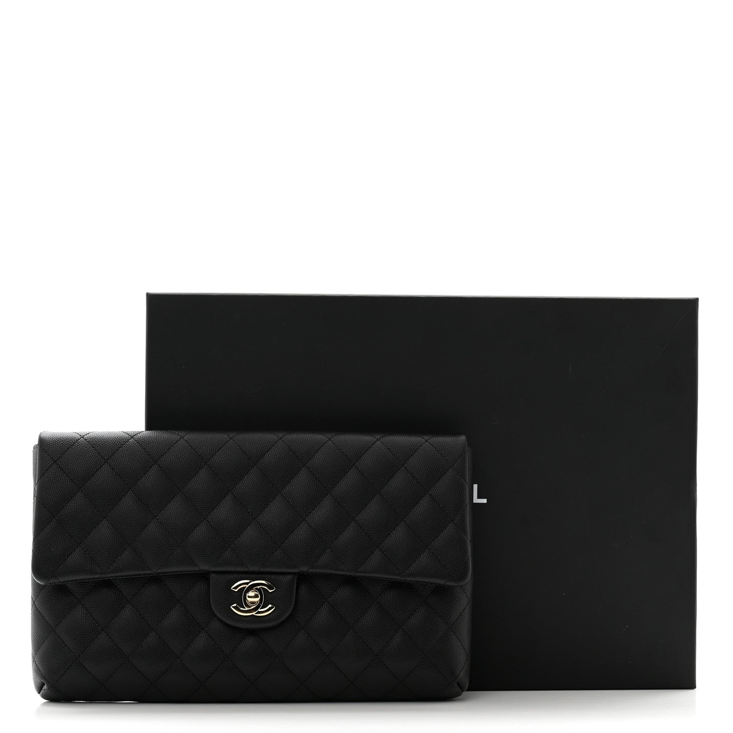 Chanel Caviar Quilted Flap Clutch Black 9 of 9