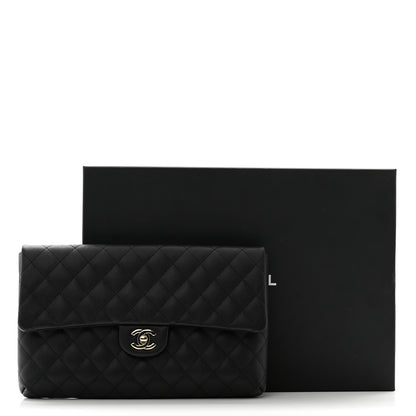 Chanel Caviar Quilted Flap Clutch Black 9 of 9