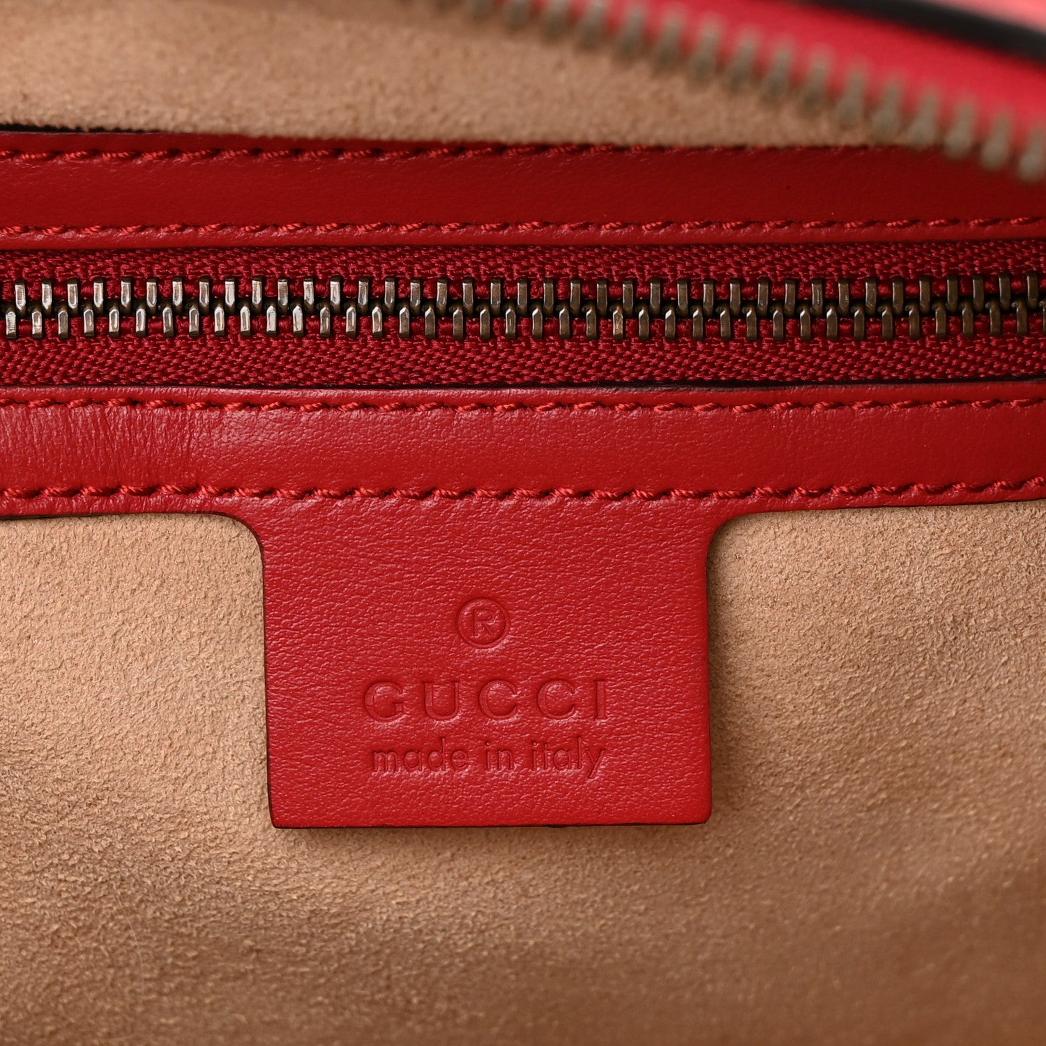 Gucci Calfskin Matelasse Sylvie Web Small GG Marmont Top Handle Shoulder Bag Hibiscus Red 6 of 10