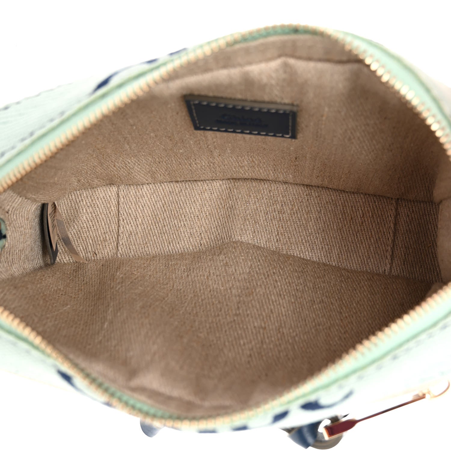 Chloe Linen Woody Belt Bag Green Blue 5 of 9
