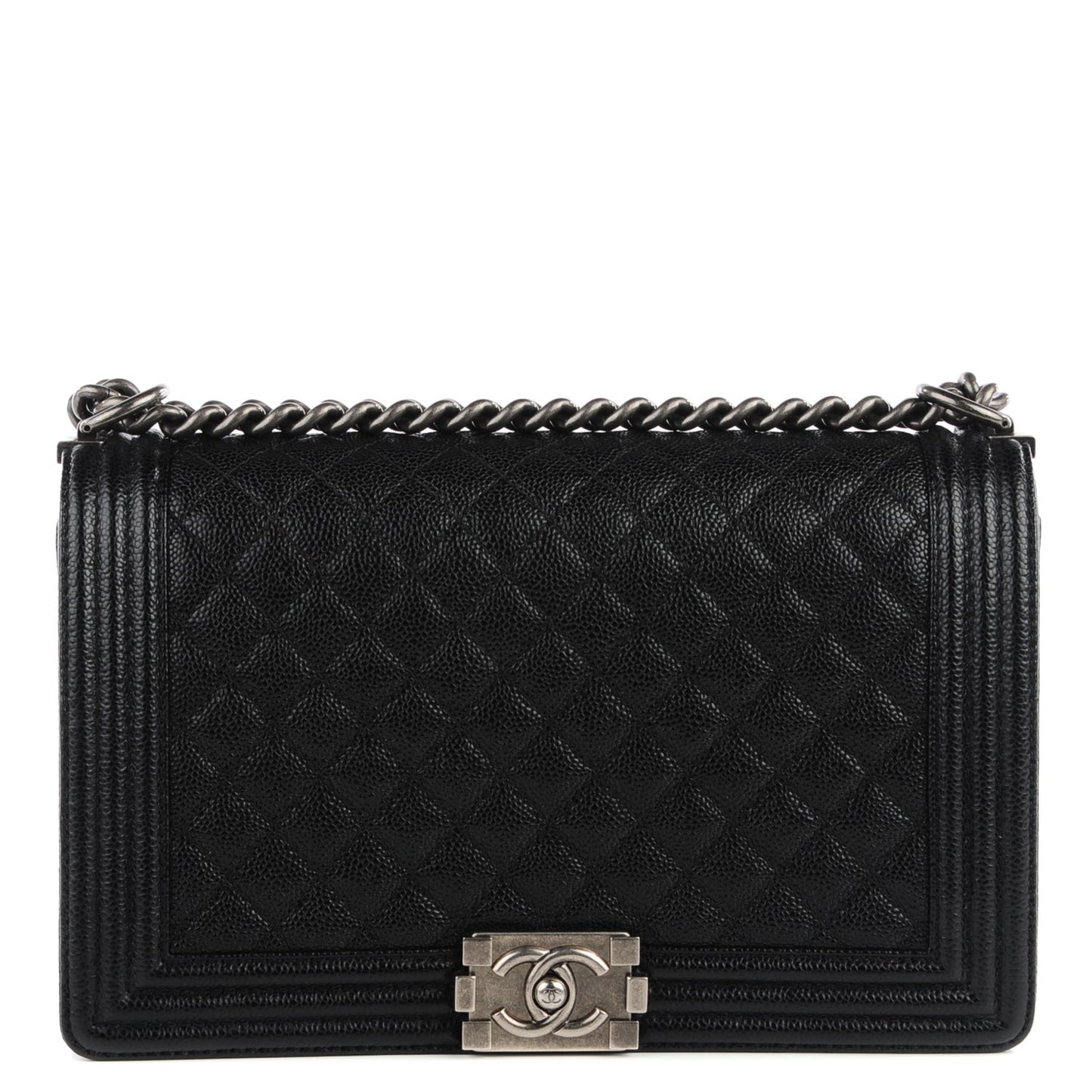 Caviar Quilted New Medium Boy Flap Black