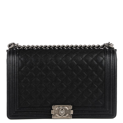 Chanel Caviar Quilted New Medium Boy Flap Black 1 of 9
