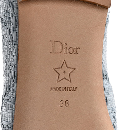 Christian Dior Raffia Cannage Ballet Flat 38 Bleu Pastel 7 of 9