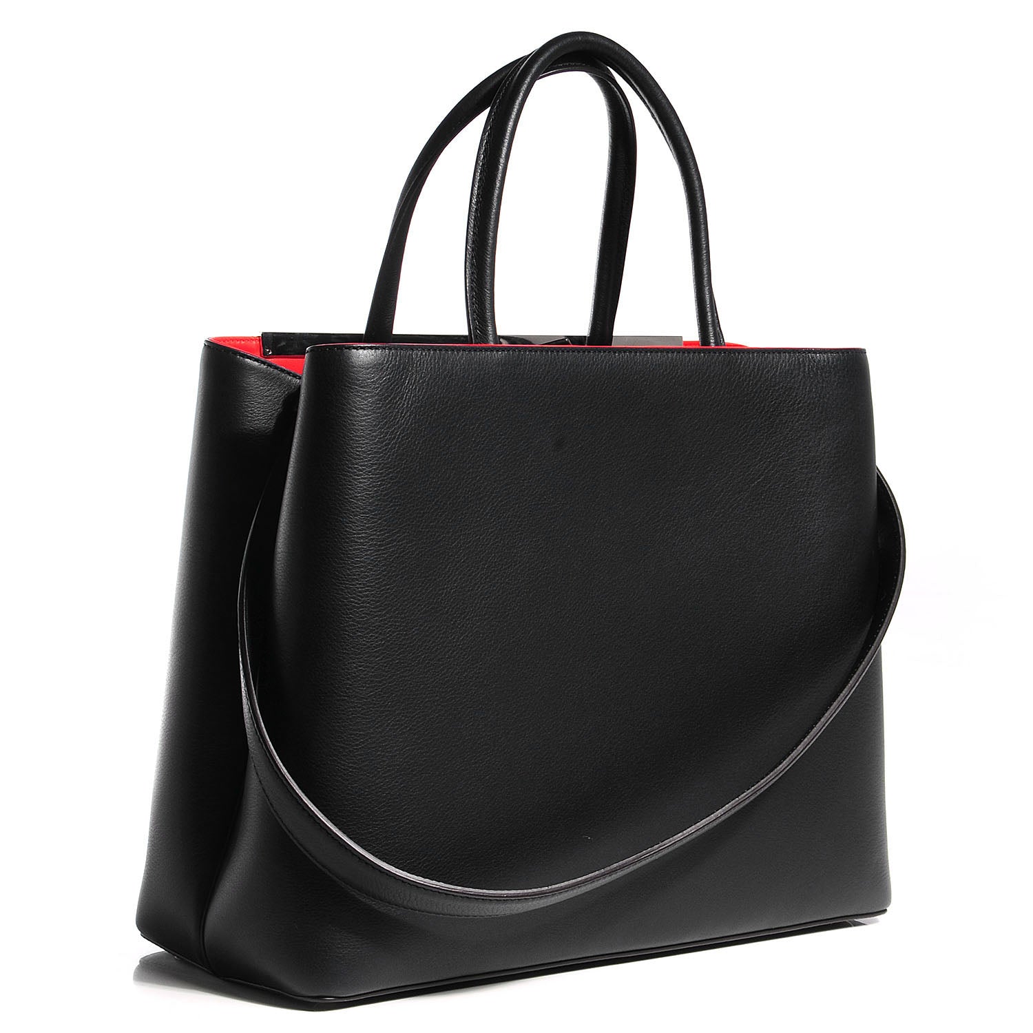 Fendi Vitello Dolce Marmol Regular 2Jours Tote Blue Notte Papavero 5 of 12