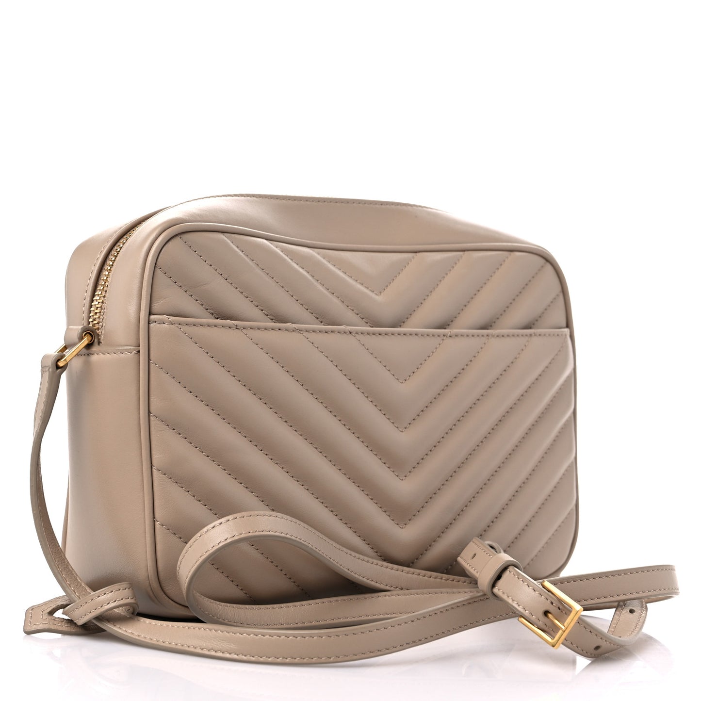 Calfskin Matelasse Monogram Lou Camera Bag Dark Beige