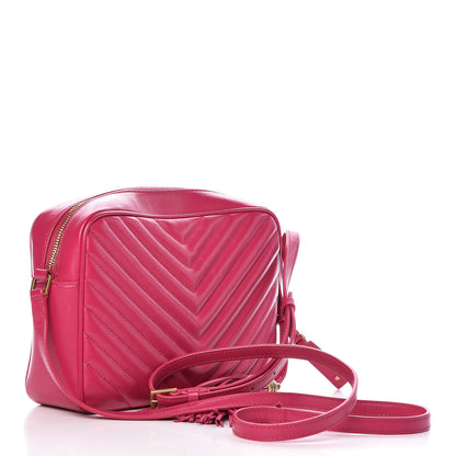Saint Laurent Calfskin Matelasse Monogram Lou Camera Bag Bright Pink 3 of 12