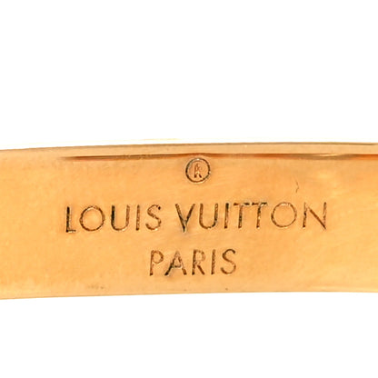 Louis Vuitton Metal Nanogram Hoop Earrings Gold 3 of 6