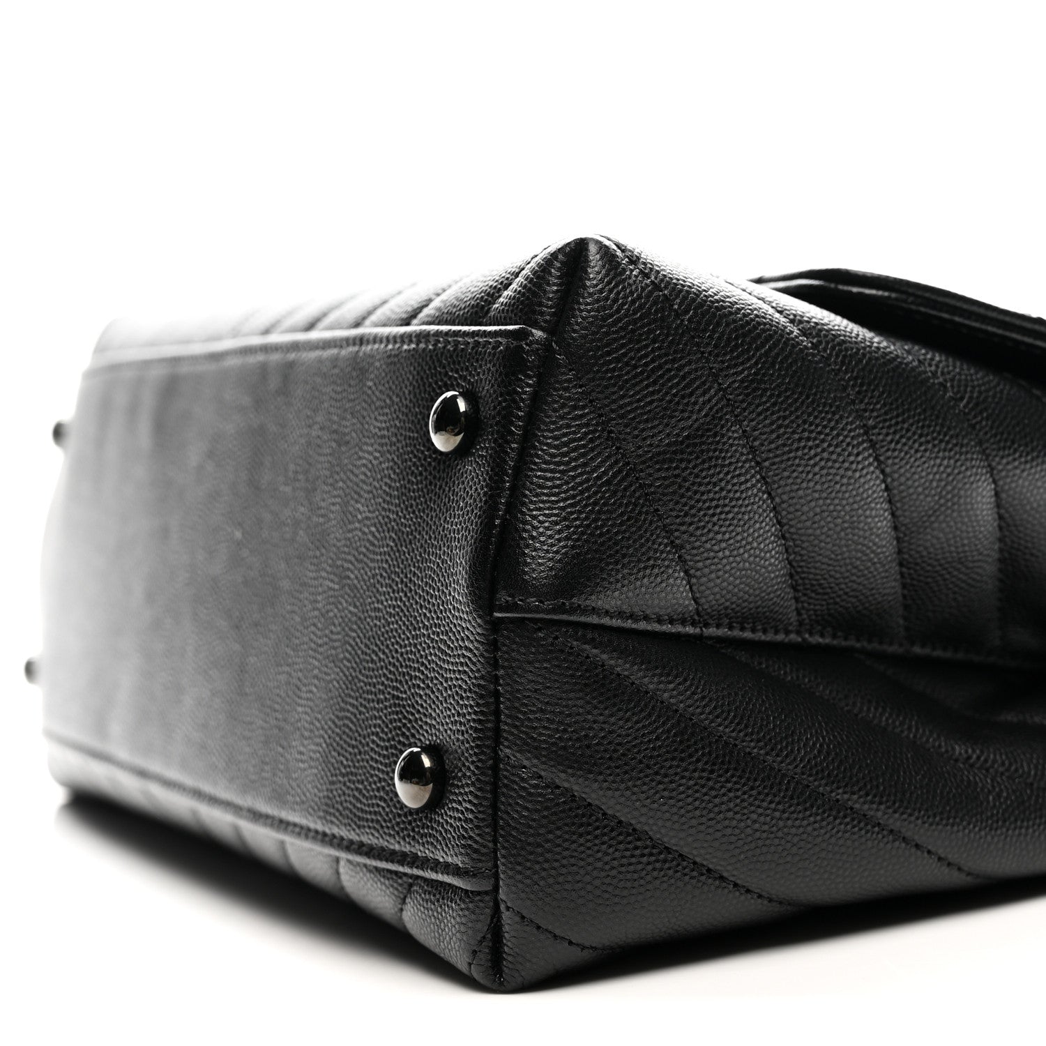Chanel Caviar Chevron Quilted Small Coco Handle Flap So Black 10 of 13