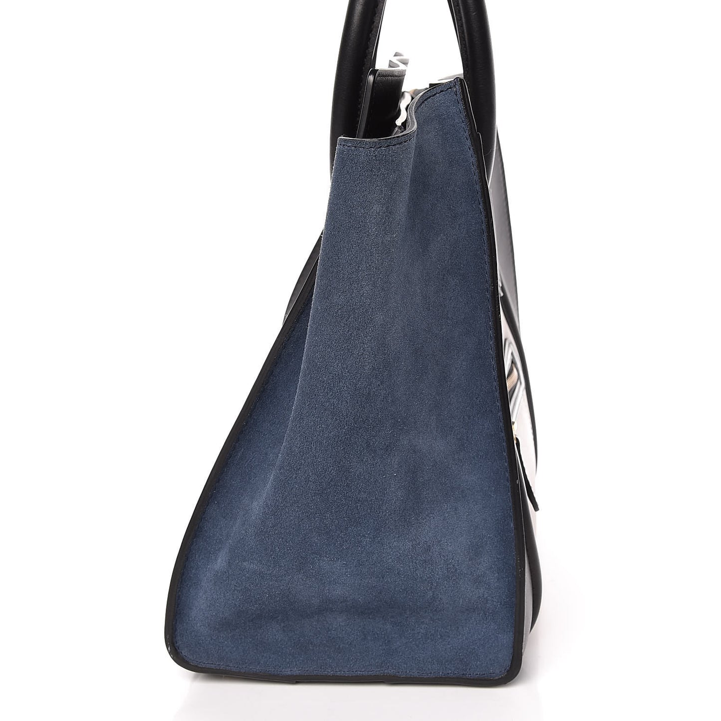 Smooth Calfskin Suede Mini Tri-Color Luggage Beige