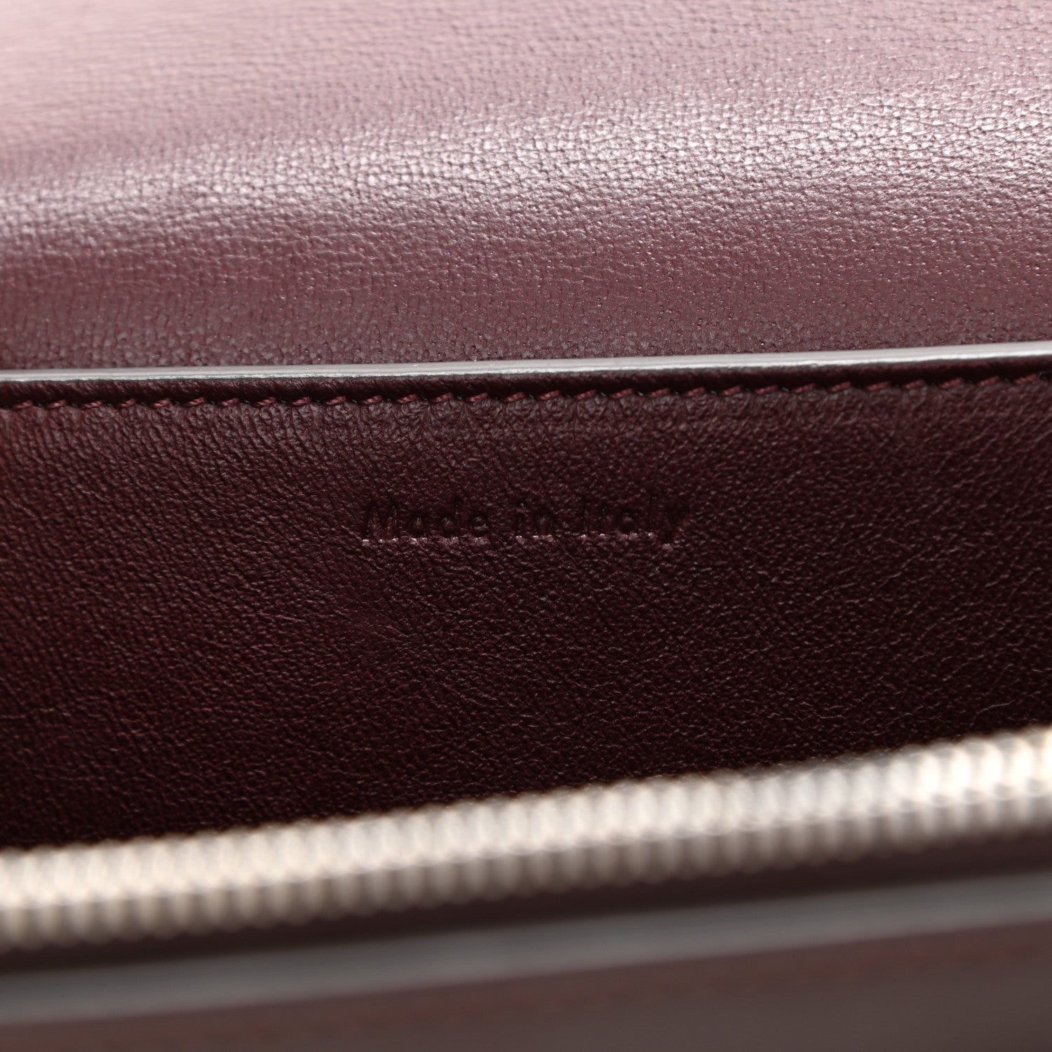 Celine Shiny Smooth Calfskin Medium Frame Shoulder Bag Burgundy Pearl Blue 7 of 13