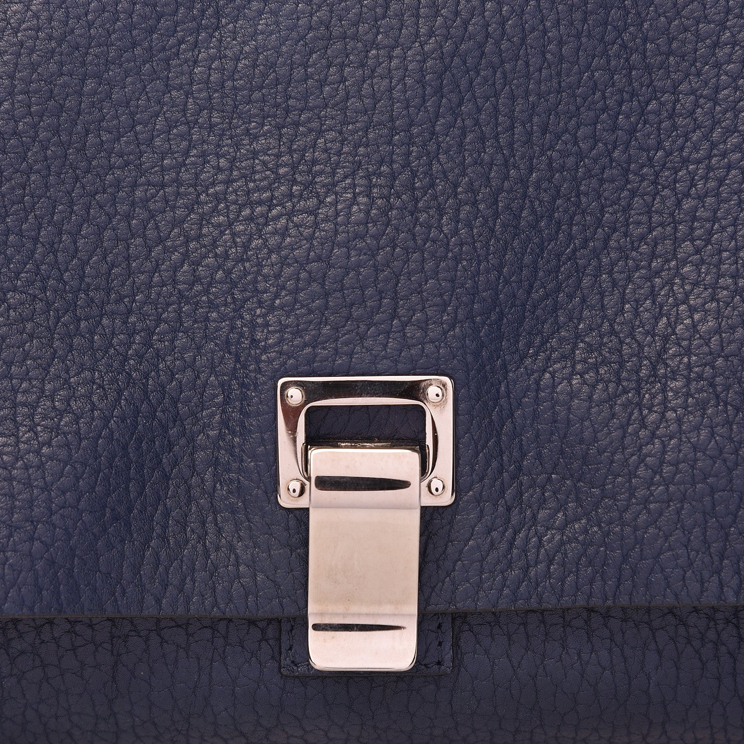 Proenza Schouler Pebbled Calfskin Double Sided PS Courier Bag Indigo 10 of 17