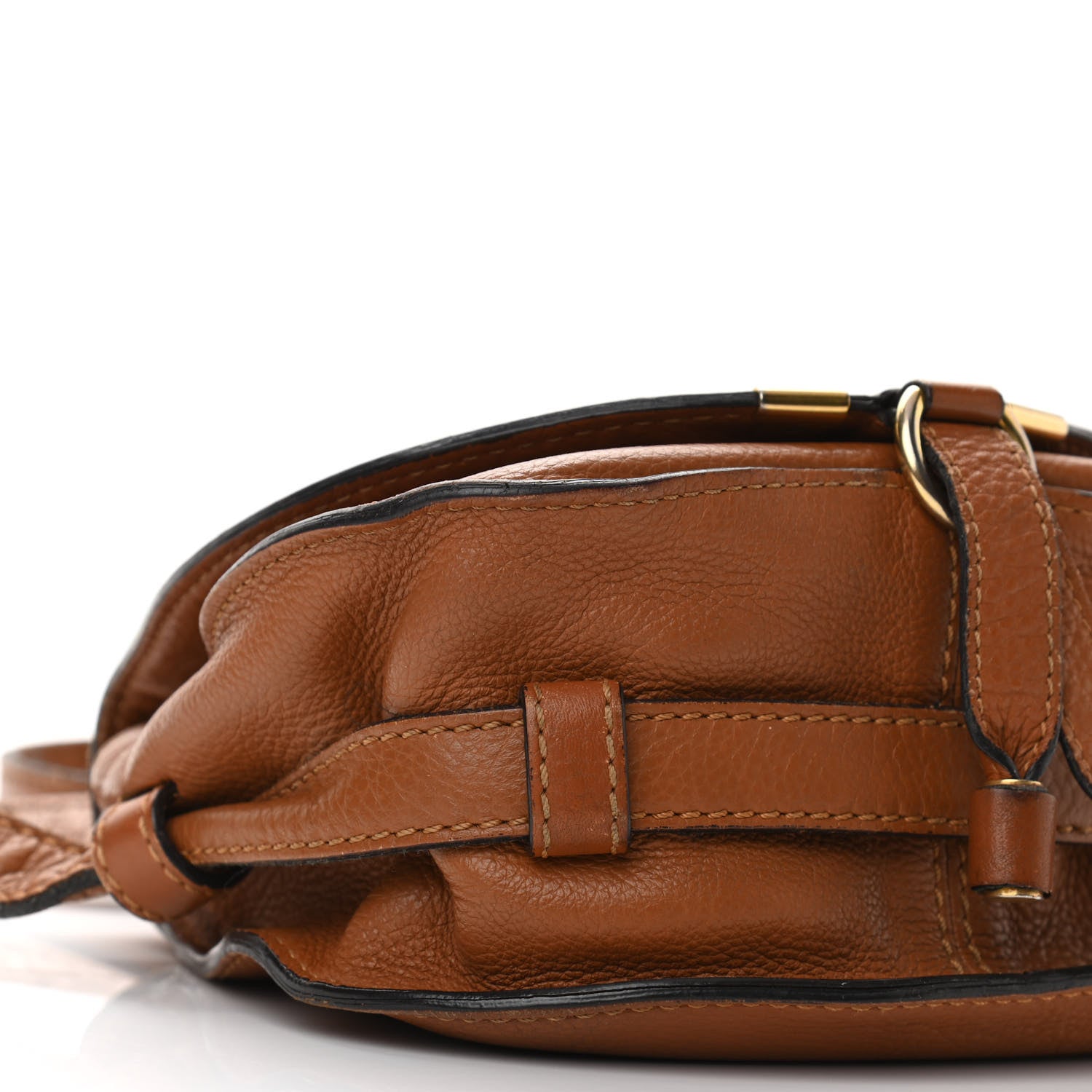 Chloe Calfskin Mini Marcie Round Crossbody Bag Tan 9 of 20