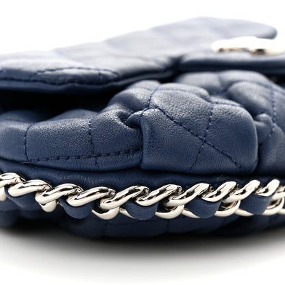 Chanel Washed Lambskin Quilted Mini Chain Around Flap Blue 9 of 12