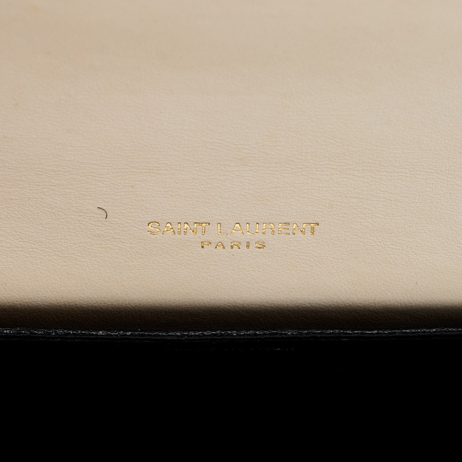 Saint Laurent Calfskin Crocodile Embossed Monogram Uptown Chain Wallet Crema Soft 6 of 10