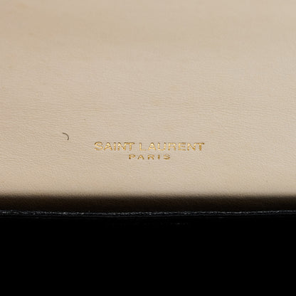 Saint Laurent Calfskin Crocodile Embossed Monogram Uptown Chain Wallet Crema Soft 6 of 10