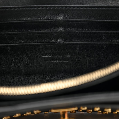 Alexander McQueen Calfskin Studded Skull Wallet on Chain Black 6 of 12