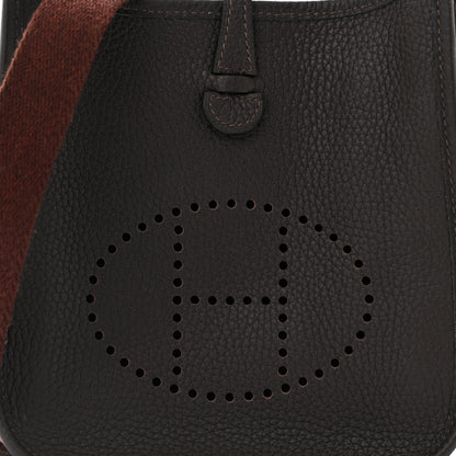 Hermes Taurillon Clemence Evelyne TPM Chocolate 8 of 10