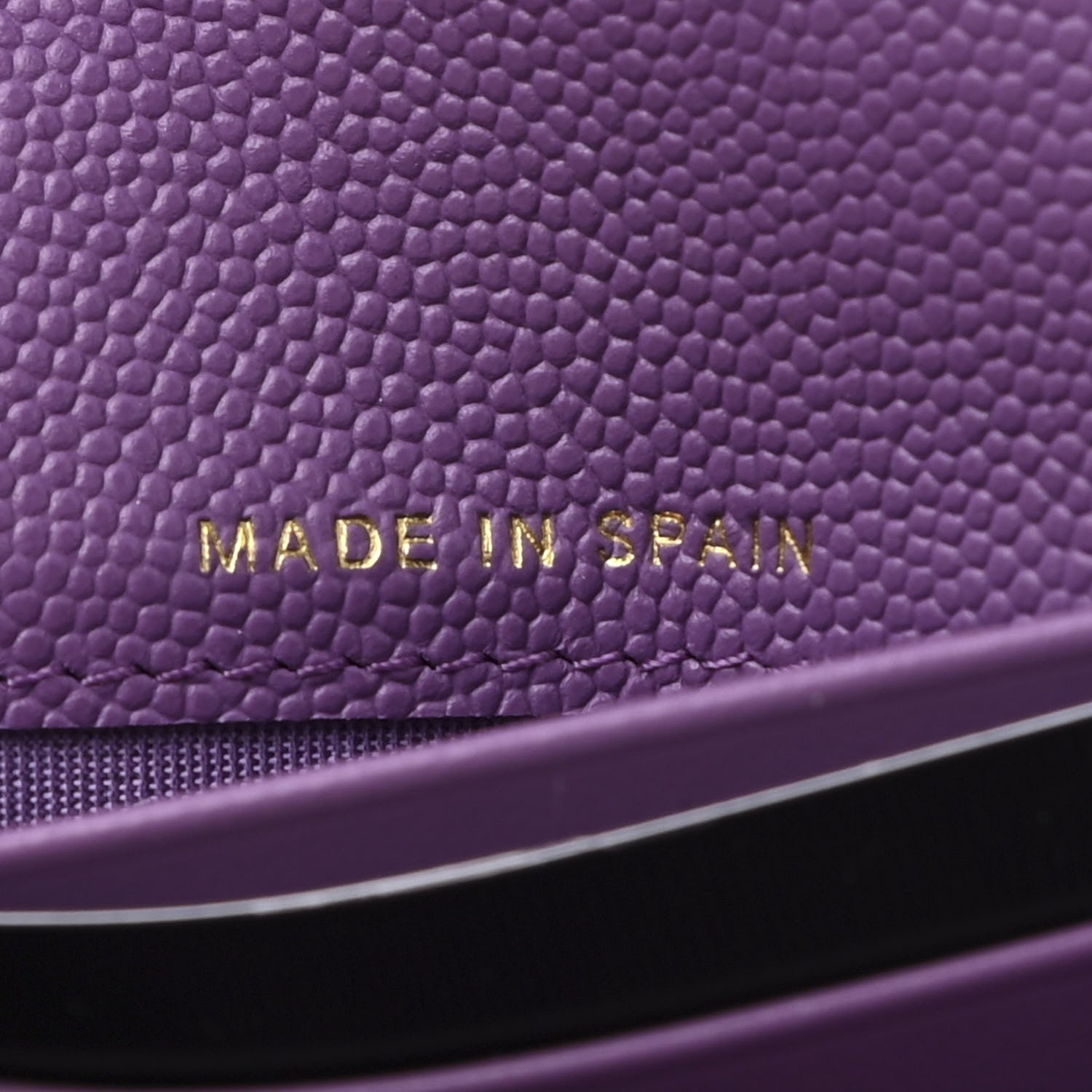 Chanel Caviar Quilted Medium Gusset Flap Wallet Purple 7 of 9