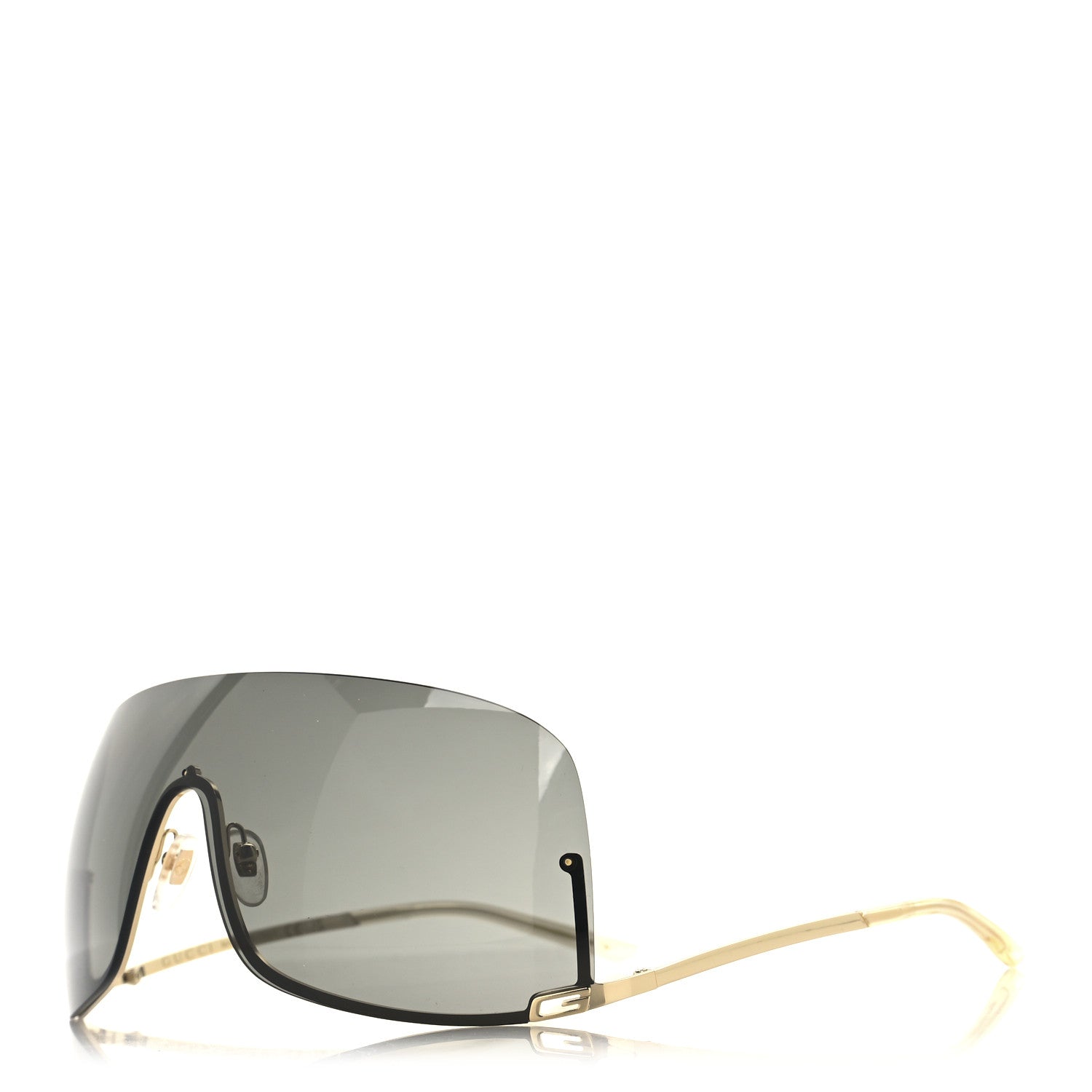 Gucci Metal Mask Shaped Frame Sunglasses GG1560S Gold 1 of 7