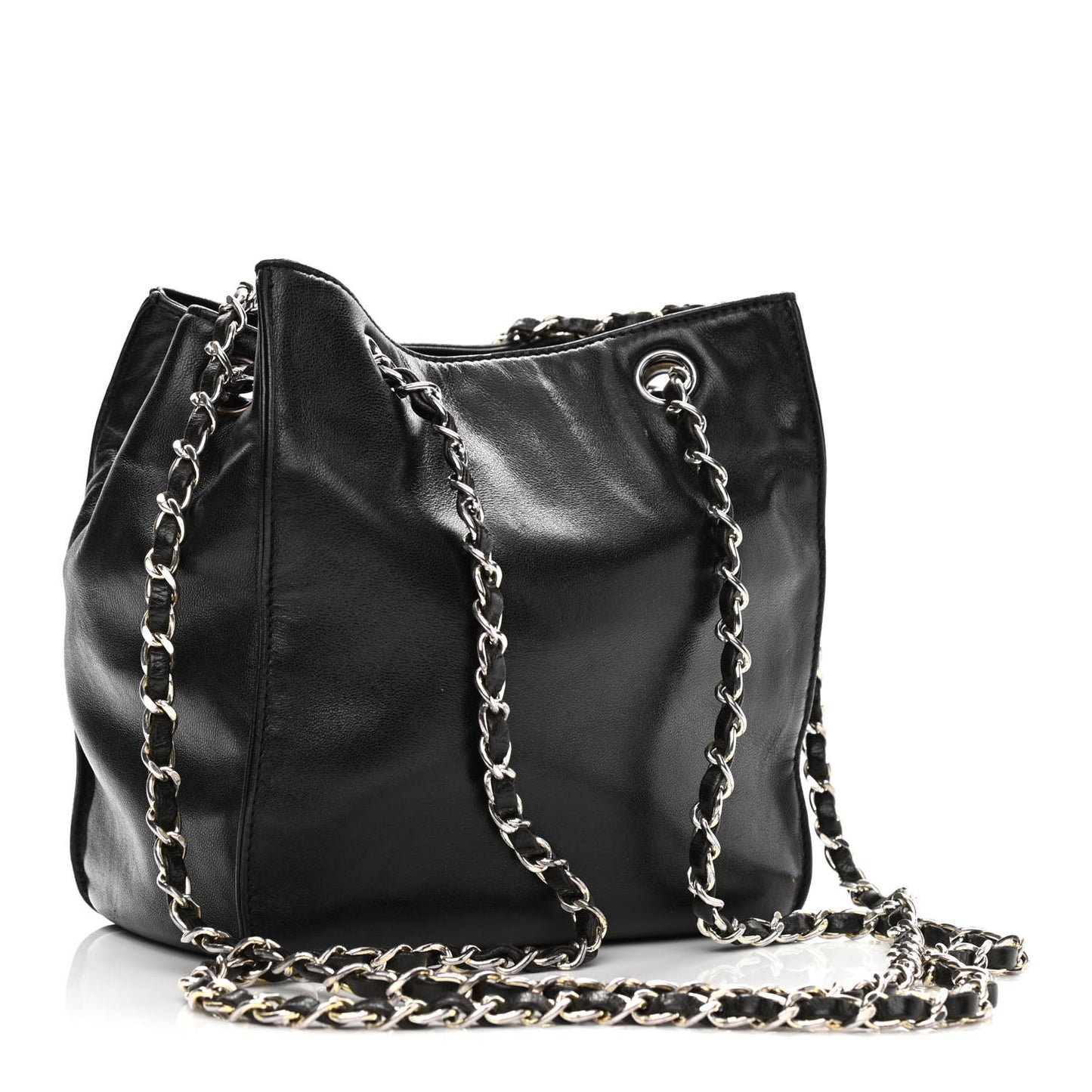 Lambskin CC Shoulder Bag Black