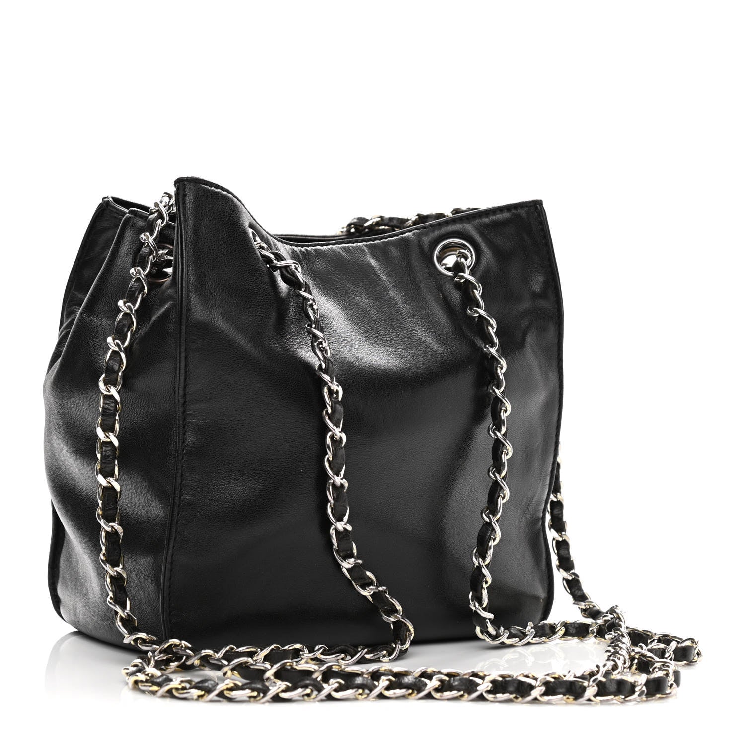 Chanel Lambskin CC Shoulder Bag Black 3 of 10