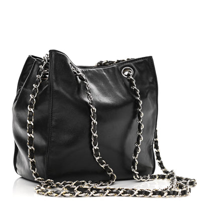 Chanel Lambskin CC Shoulder Bag Black 3 of 10