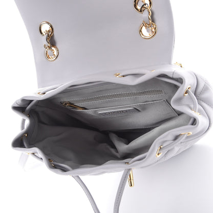 Chanel Calfskin Quilted Small Urban Spirit Backpack Light Grey 5 of 9