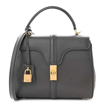 Celine Satinated Calfskin Small 16 Top Handle Bag Gray 1 of 14