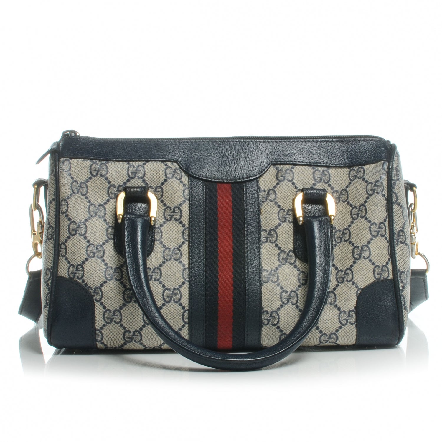 Gucci Monogram Web Boston Navy 1 of 7