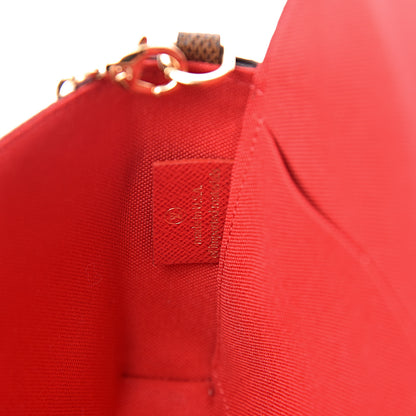 Louis Vuitton Damier Ebene Pochette Felicie Chain Wallet 7 of 10