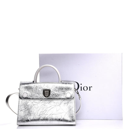 Christian Dior Metallic Calfskin Medium Diorever Flap Silver 12 of 12