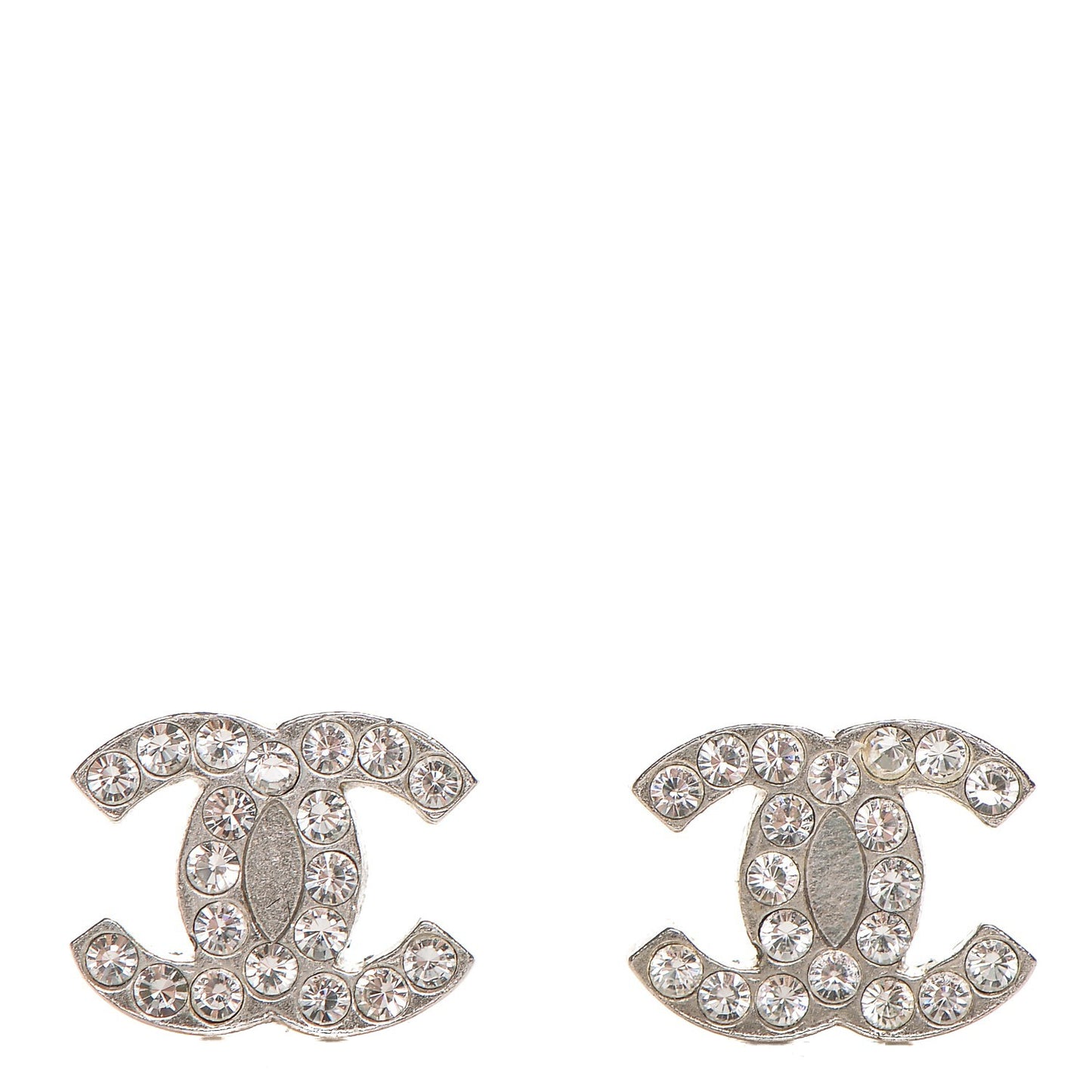 Crystal Mini Timeless CC Earrings Silver