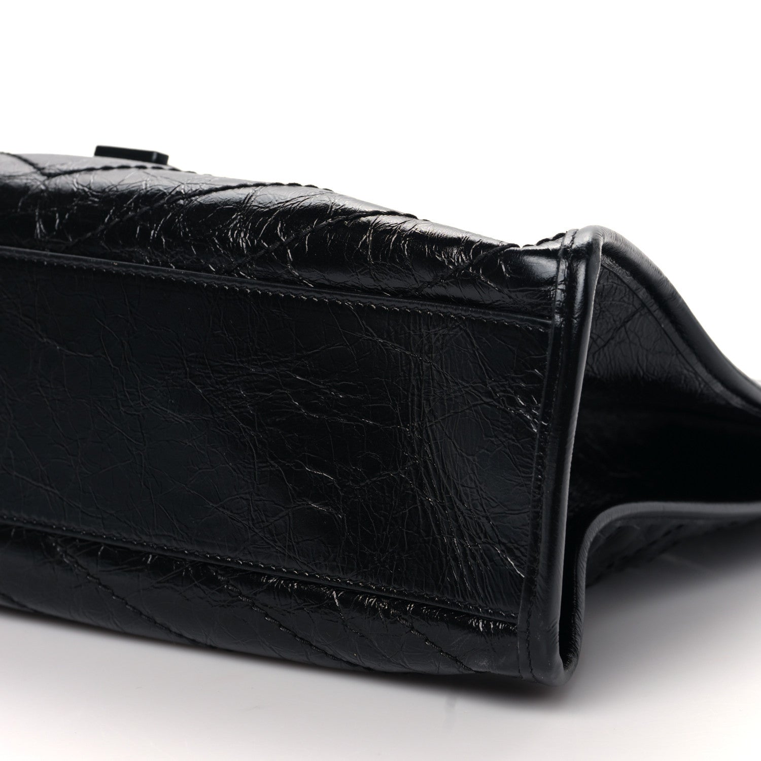 Saint Laurent Crinkled Calfskin Matelasse Monogram Medium Niki Shopper Tote Black 8 of 8